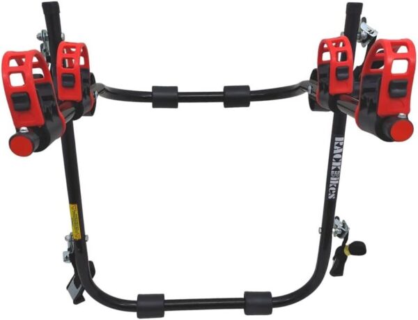 Suporte para bike Transbike 2 bicicletas POP Preto tira Vermelha Sedan Hatch MTB Speed