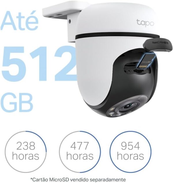 Camera de Segurança wifi Externa TP-Link Tapo C500, Color Night Vision(New), 1080p Full HD, 360° de Alcance, Visão Noturna, a prova d´água IP65, Áudio de Duas Vias, Compatível com Alexa, 512G