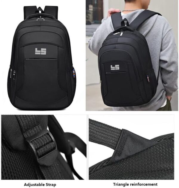 Mochila Urbana Preta LukeSports Notebook Multifuncional Unissex Resistente Lisa