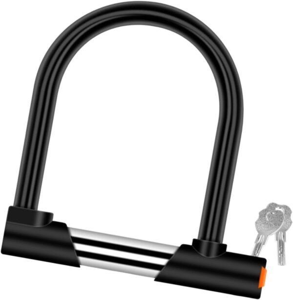 51YyV-Cg8CL._AC_SL1500_.jpg Dynwave Trava de segurança para bicicleta elétrica, triciclo, trava em U, à prova d'água, poeira, acessórios para bicicletas, motocicleta, scooter,