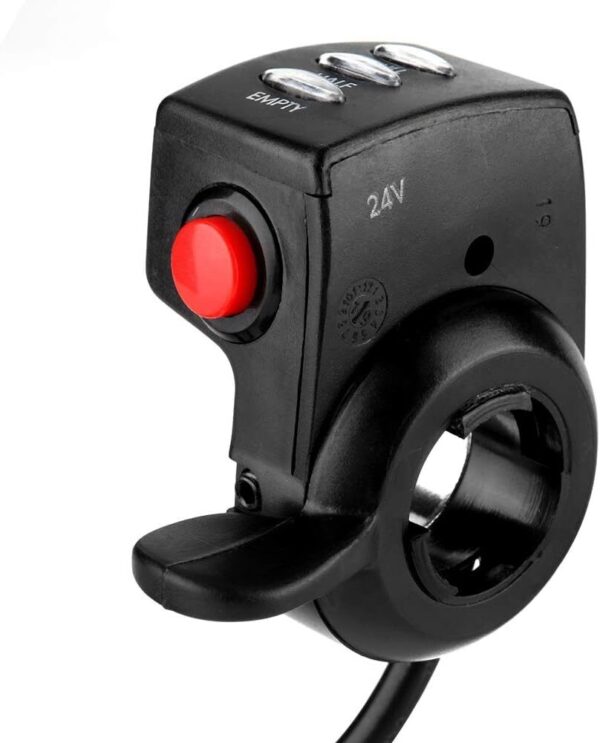 Conjunto de Acelerador de Polegar Giratório para Bicicleta Elétrica de 24V E Bike Com Exibição de Capacidade Bateria Design Durável E Sem Interferências Controle de Velocidade