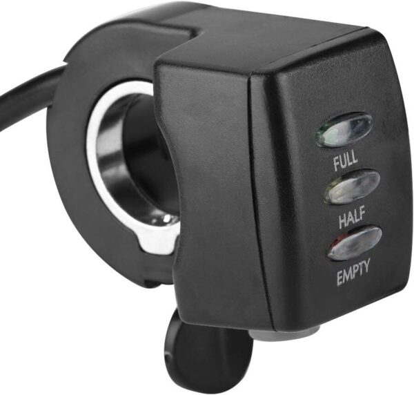 Conjunto de Acelerador de Polegar Giratório para Bicicleta Elétrica de 24V E Bike Com Exibição de Capacidade Bateria Design Durável E Sem Interferências Controle de Velocidade