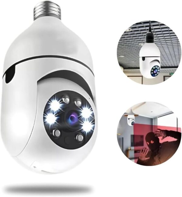 Câmera Lâmpada WiFi 360° Full HD 1080p com Visão Noturna, Detecção de Movimento, Áudio Bidirecional, Monitoramento Remoto via App Yoosee, Segurança Inteligente, Bivolt
