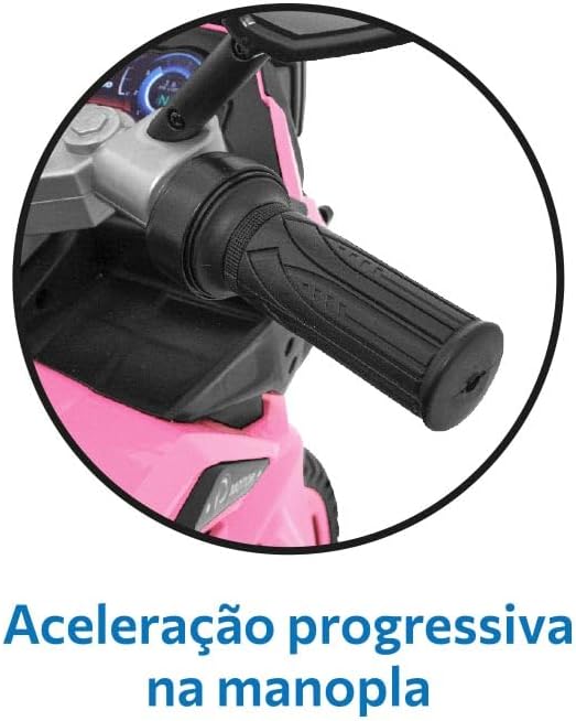 51d3L9VSm7L._AC_SL1000_.jpg Moto Adventure (Rosa) Elétrica 12V Bandeirante