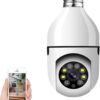 Câmera Lâmpada WiFi 360° Full HD 1080p com Visão Noturna, Detecção de Movimento, Áudio Bidirecional, Monitoramento Remoto via App Yoosee, Segurança Inteligente, Bivolt