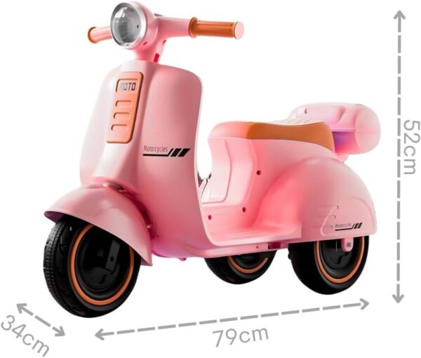 51f-5FEz4AL._AC_SL1200_.jpg Mini Moto Elétrica Scooter Frente e Ré 6V Som e Luz