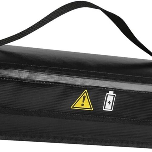 kowaku Bolsa para bateria de bicicleta elétrica com alça superior, fecho de zíper portátil, bolsa de transporte de bateria, proteção segura