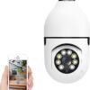 Câmera Segurança Lâmpada Ip Wifi 360° Full HD Inteligente