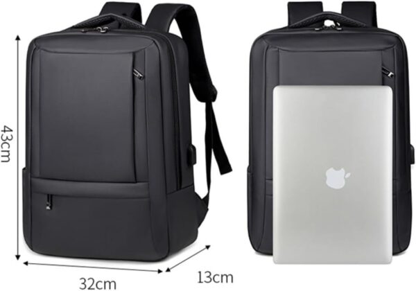 51ghA-lsa6L._AC_SL1200_.jpg Dynamart Mochila Executiva Luxo Premium Impermeável Antifurto Porta USB Notebook 17,3” Viagem Trabalho Escolar Masculina Feminina Resistente