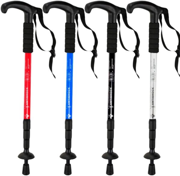 Bastão Ajustável Para Trekking, Caminhada, Trilhas Com Ponta De Aço Haste De Alumínio