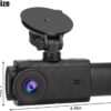 3 câmeras Dash Cam 2in transparente espelho retrovisor do carro gravação de vídeo do carro filmadora multilíngue gravador de câmera de carro gravador de segurança automática