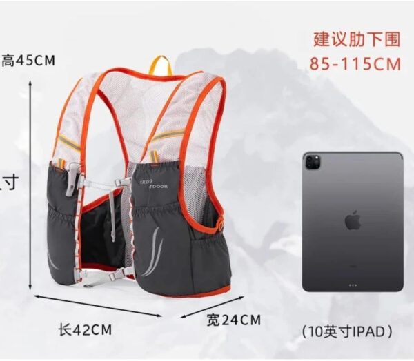 51jrtImNH8L._AC_SL1000_.jpg Colete para Corrida Ciclismo e Trilha Super Leve e Respirável com Suportes para Garrafinha de Água Celular Acessorios Unissex Masculino e Feminino Ajustavel