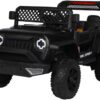 Bang Toys - Carrinho Elétrico Infantil Adventure 12V - com Luzes de LED, Sons, Entrada USB/MP3, Bluetooth, Controle Remoto - Suporta até 50kg - Cor Preto