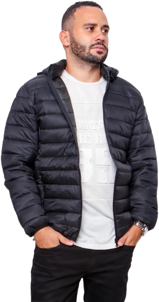 51lQICC-RdL._AC_SL1080_.jpg Jaqueta Puffer Bobojaco Masculina Corta Frio e Vento com Bolso Capuz Motoqueiro Moto