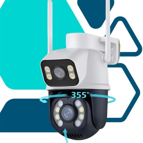 51naYdHpvNL._AC_SL1200_.jpg Câmera de Segurança Vigilancia IP Dupla Wi-fi Smart Angulo Duplo A31 3mp, Uso Interno e Externo, Speed Dome, Residencial, Comercial (1)