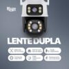 51pjsHEqocL._AC_SL1000_.jpg Câmera De Segurança Sem Fio Wi-fi Externa Interna HD 3MP Lente Dupla Giratória Smart IP66 Prova D'água Visão Noturna Infravermelho Chamada de Voz Bidirecional Premium