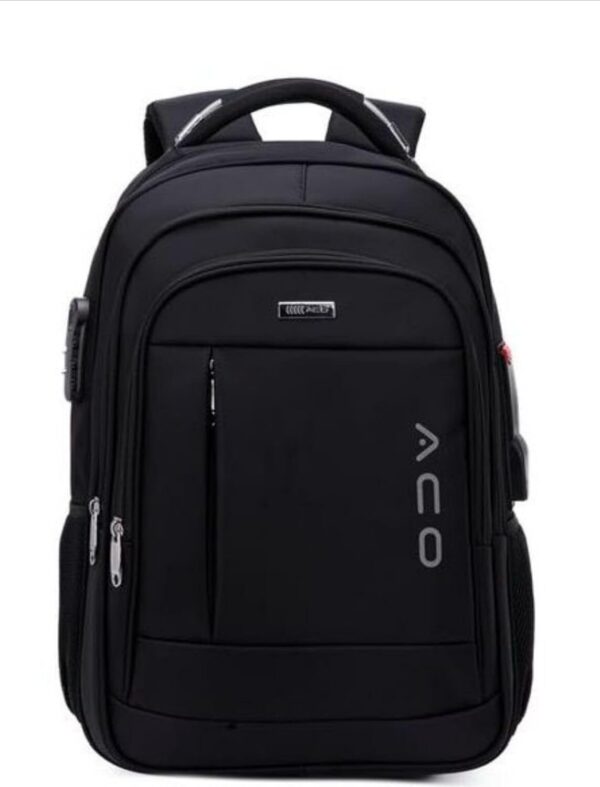 51qcZeYaFzL._AC_SL1500_.jpg Mochila para Notebook Masculina Feminina para Notebook 17 – Mochila executiva Antifurto, Reforçada, Saídas USB e Fone, Alça de Aço, Impermeável, Escolar, Faculdade, Trabalho ou Viagem – Preta Premium