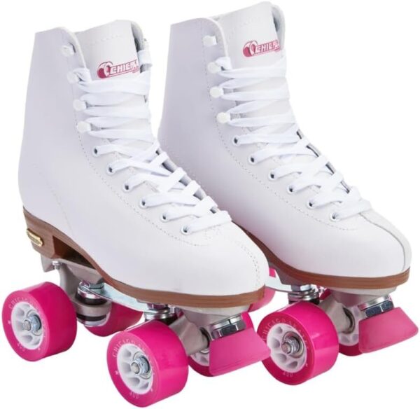 51sIckj6HyL._AC_SL1080_.jpg Chicago Patins femininos clássicos – Patins brancos