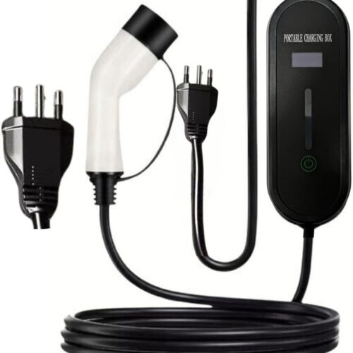 Carregador Portátil para Carro Elétrico, Tipo 2, 20A, 7kW, Bivolt