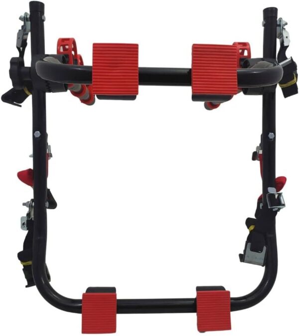 Suporte para bicicleta Transbike para 3 bicicletas Preto tira Vermelha Carros Sedan Hatch