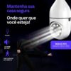 Câmera Segurança Lâmpada Ip Wifi 360° Full HD Yoosee Inteligente Prova D'água Giratória Visão Noturna Infravermelho Detecção de Movimentos 1080P HD Bivolt Premium
