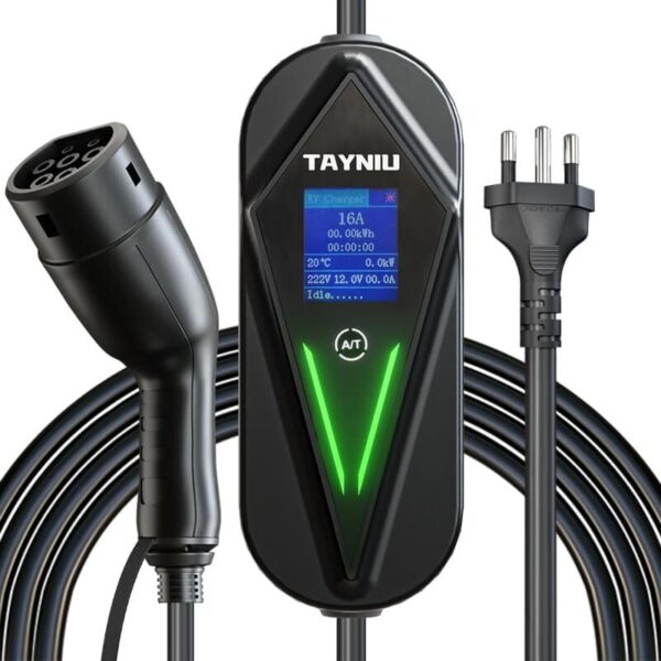 51vd6D7S7SL._AC_.jpg Carregador Portátil Carro Elétrico TAYNIU 3.5KW Carregador de Ev 8A 10A 13A 16A Tipo 2 Dispensa Aterramento Cabo De 5M Wallbox EV Compatível com BYD BMW Volvo Carro Voltix