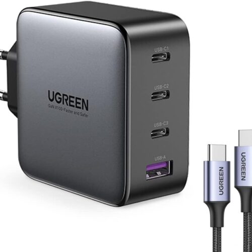 51vhFNCYPQL._AC_SL1000_.jpg Carregador Ugreen Usb C 100W e Cabo Usb C 2 Metros Tecnologia GanX Detecção de Dispositivo Velocidade de Transferência e Sincronização de Dados 480Mbs Corrente Máxima 3A / No Brasil