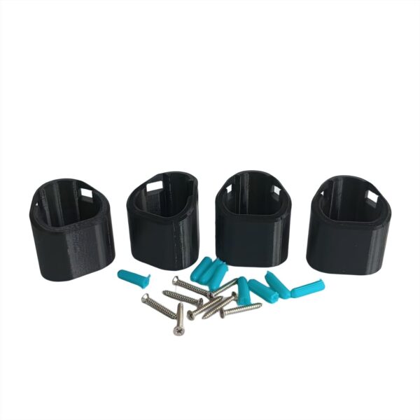 Suporte de bateria e capa compatível com baterias Milwaukee M12, pacote com 4 suportes pretos com parafusos, serve para M12 REDLITHIUM 48-11-2401 48-11-2420 48-11-2430 48-11-2440 48-11