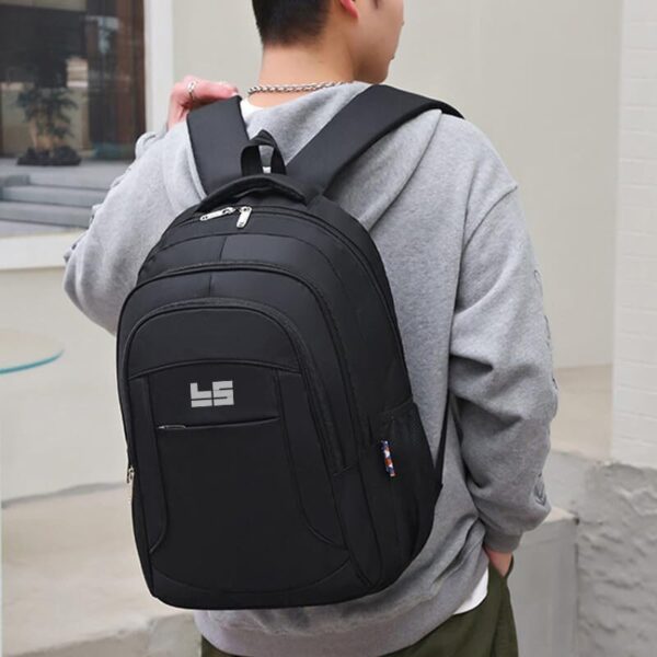Mochila Urbana Preta LukeSports Notebook Multifuncional Unissex Resistente Lisa