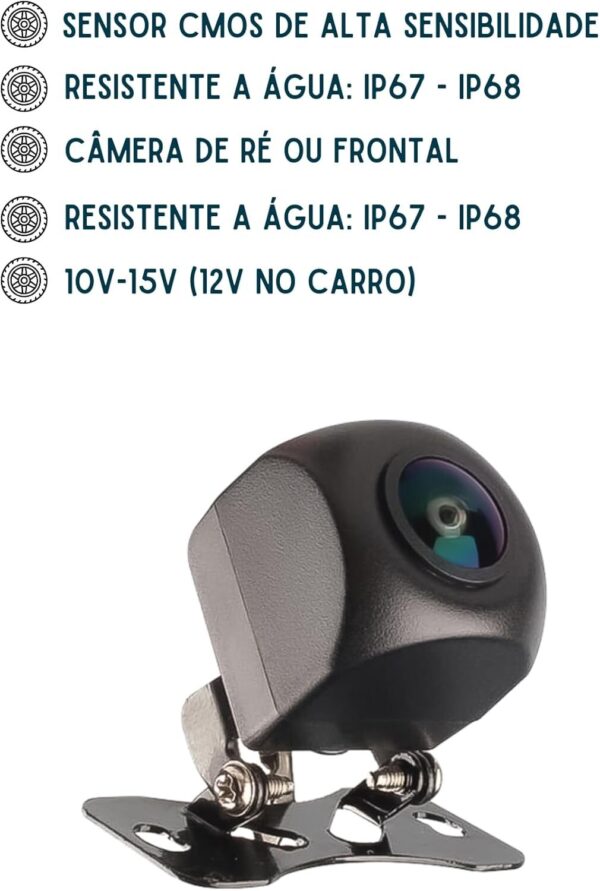 61cRUeR6RL._AC_SL1500_.jpg Câmera Frontal/Traseira Automotiva 180° 12V Roadstar - RS180BR MI