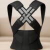 61u7QSgFEL._SL1225_.jpg Colete Corretor de Postura Ortopédico Ajustável Postufit – Cinta Lombar e Cervical para Coluna, Alívio de Dores nas Costas Melhora a Postura e o Sono Produto M - G