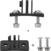 Suporte fixo para capacete, adaptador de liga de alumínio antideformação para câmeras de ação XiaoYi OSMO 7 6 5 4 (preto)