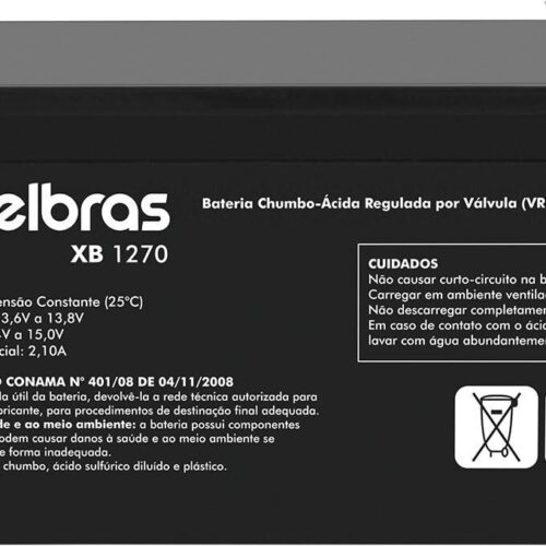 610Gf7BU2tL._AC_SL1000_.jpg Bateria Selada VRLA 12V 7AH XB 1270 Preto Intelbras