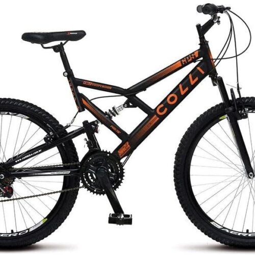 Colli Bike, Bicicleta GPS 148 Dupla Suspensão e Freios V-Brake, Aro 26 Aero, 36 Raias, 21 Marchas
