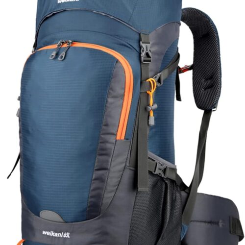 610wRBd6dXL._AC_SL1500_.jpg ERYUE mochila de caminhada,Mochila de caminhada 65L resistente à água com capa de chuva Mochila de viagem esportiva ao ar livre para camping escalada montanhismo