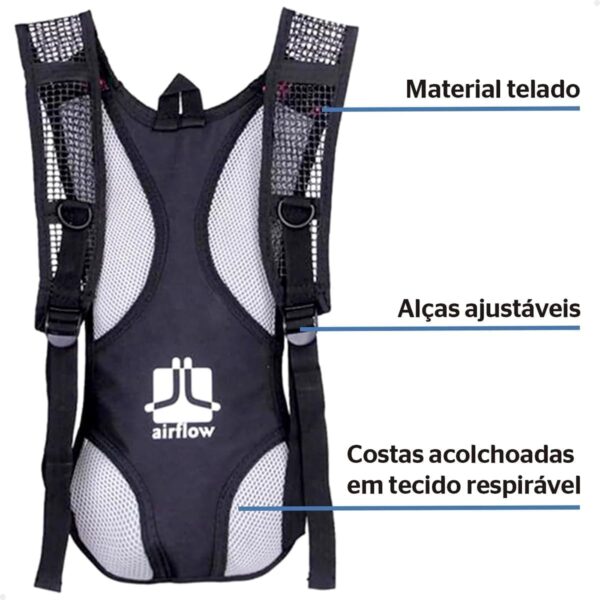 610zgCN3BHL._AC_SL1200_.jpg Mochila de hidratação 2L, Preta e Cinza Leve e confortavel para trilhas e corridas.