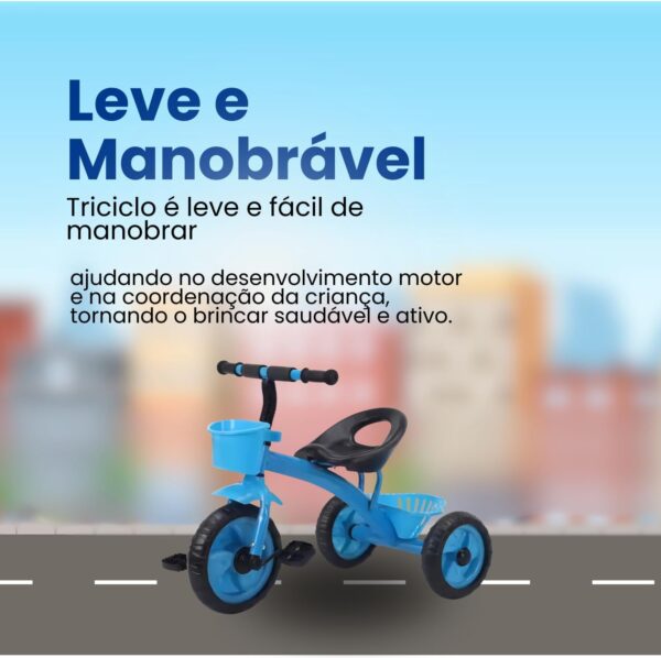 Triciclo Infantil Menino Kidino Motoca Infantil Velocity Motinha de Passeio Motoquinha Infantil.