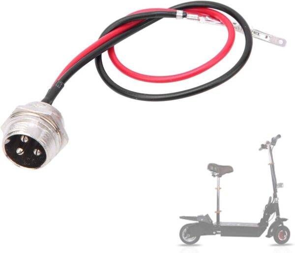 613I6DBaIL._AC_SL1500_.jpg DAUERHAFT Conector de carregador de bateria, porta de carregamento elétrica para bicicleta eletrônica, E-Scooter