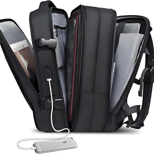 613o1RrqyAL._AC_SL1200_.jpg Romantic Crown Mochila de Viagem Expansivel Masculina Feminina, Mochila Para Notebook Executiva Impermeável Reforçada Cabo USB, Trabalho, Escola, Viagens