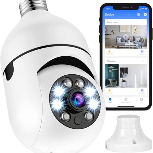 615D88TvDL._AC_SL1200_.jpg Câmera Segurança Lâmpada Ip Wifi 360° Full HD Yoosee Inteligente Prova D'água Giratória Visão Noturna Infravermelho Detecção de Movimentos 1080P HD Bivolt Premium