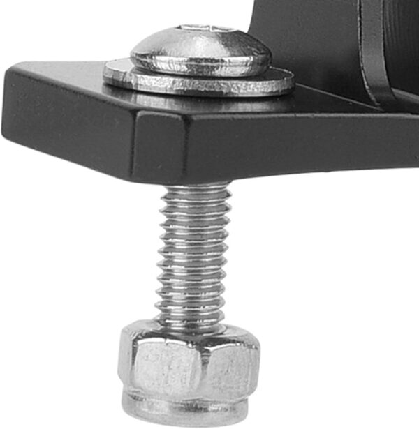 Suporte fixo para capacete, adaptador de liga de alumínio antideformação para câmeras de ação XiaoYi OSMO 7 6 5 4 (preto)