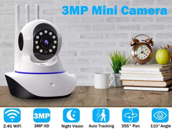 Câmera Ip 3 Antenas Wifi Wireless Yoosee Visão Noturna Luatek