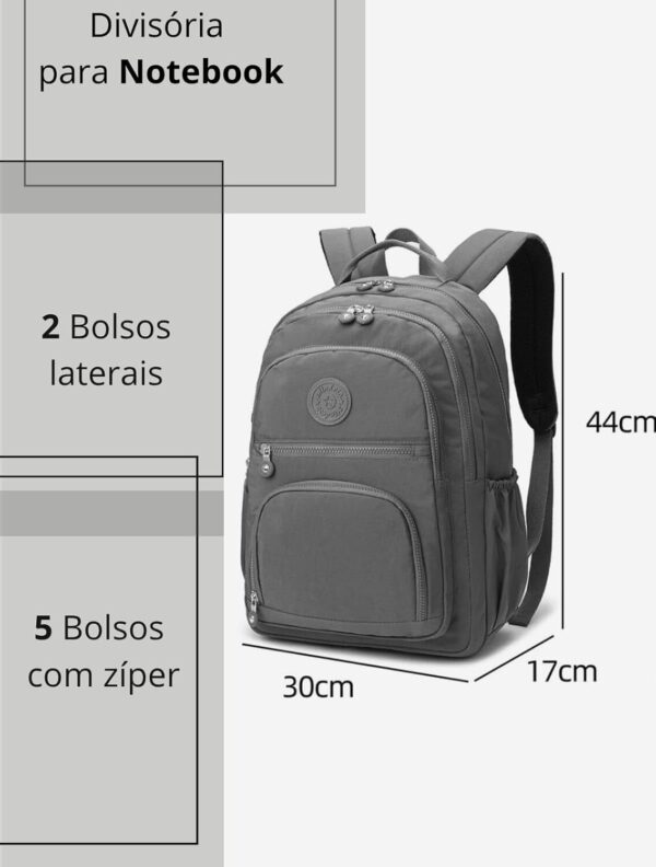 6163EkAdZyL._AC_SL1500_.jpg Mochila Feminina Masculina Tactel Notebook Escolar Resistente Grande Costas Juvenil Escola Preta