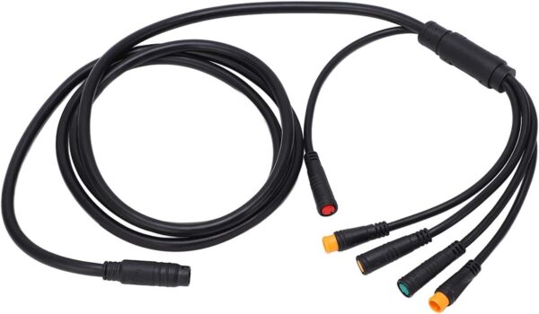 616P1ypA2tL._AC_SL1500_.jpg Fio De Cabo De Extensão à Prova D'água De Linha De Conversão,Cabo De Bicicleta Elétrica De 1 A 5, Conectores De Cabo De Bateria De Lítio De Borracha Plástica Controlador De Freio De Lâmpada Acelerado