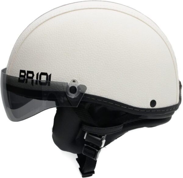 6173ZH-SGjL._AC_SL1500_.jpg Capacete Coquinho Scooter Elétrica Bike Skate Patinete Br101 Premium Branco Viseira Fume (G - VESTE 59/60)