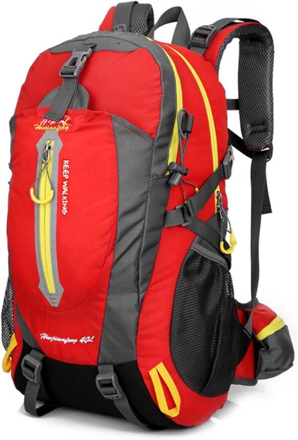 Domary Mochila de viagem 40L resistente à água para caminhada no acampamento laptop mochila de caminhada trekking e bolsas para escalar costas para homens e mulheres