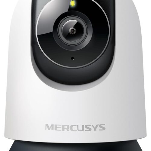 6184mE3HPzL._AC_SL1500_.jpg MERCUSYS MC210, Com tecnologia TP-Link, Câmera de Vigilância Interna, 360°, 2K 3MP, Detecção de Movimento, Visão Noturna, Áudio Bidirecional, Wi-Fi, Suporte MicroSD
