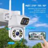 Câmera de Segurança Vigilancia IP Dupla Wi-fi Smart Angulo Duplo A31 3mp, Uso Interno e Externo, Speed Dome, Residencial, Comercial (1)