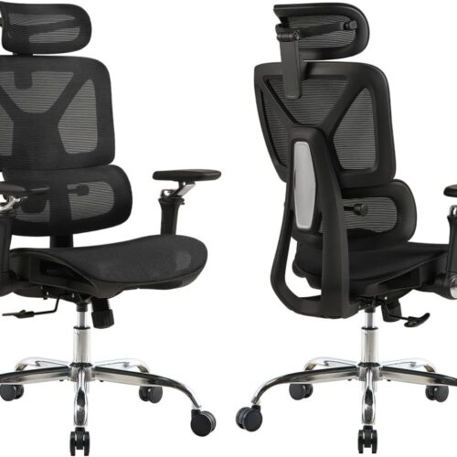 618TgyxpYGL._AC_SL1200_.jpg CHINI Cadeira Ergométrica Escritório Lombar Mesh Reclinável Braços 6D Giratória 360° 200kg Multiuso Home Office Gamer Presidente Estudo Confortável