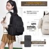 618nM37gykL._AC_SL1000_.jpg Mochila Versátil Unissex Grande - Escolar, Trabalho e Dia a Dia - Design Moderno, Material Impermeável, Resistente e Durável para Notebook
